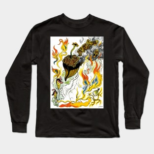 Flaming Acorn (No Border) Long Sleeve T-Shirt